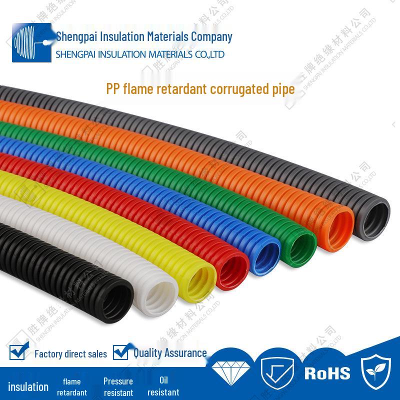 Polypropylene Flame Retardant Corrugated Wire Insulation Sleeve