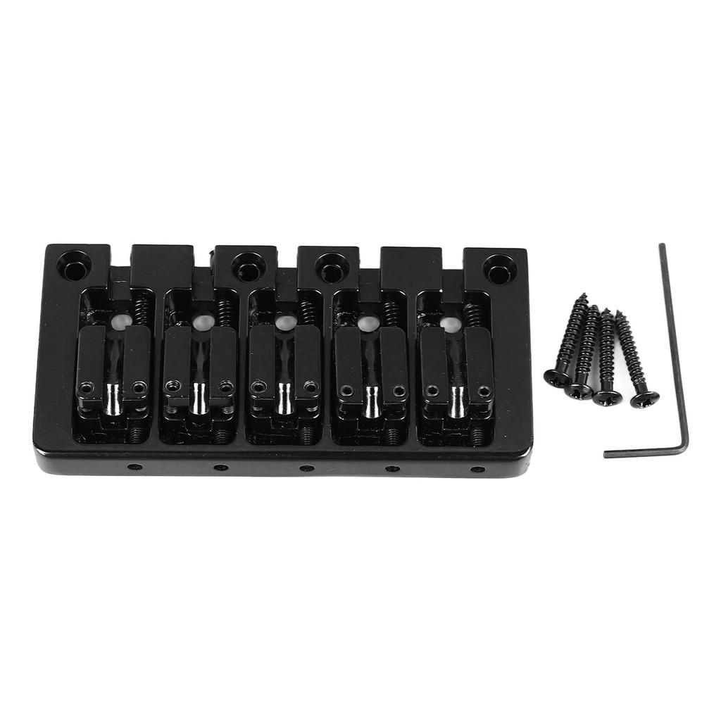 Басовый бридж откидной микрорегулируемый 5-струнный басовый бридж для замены для практики выступления черный