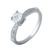 Серебряное кольцо с натуральными бриллиантом 0.027ct (2043652) 1.95 гр. 925 пробы