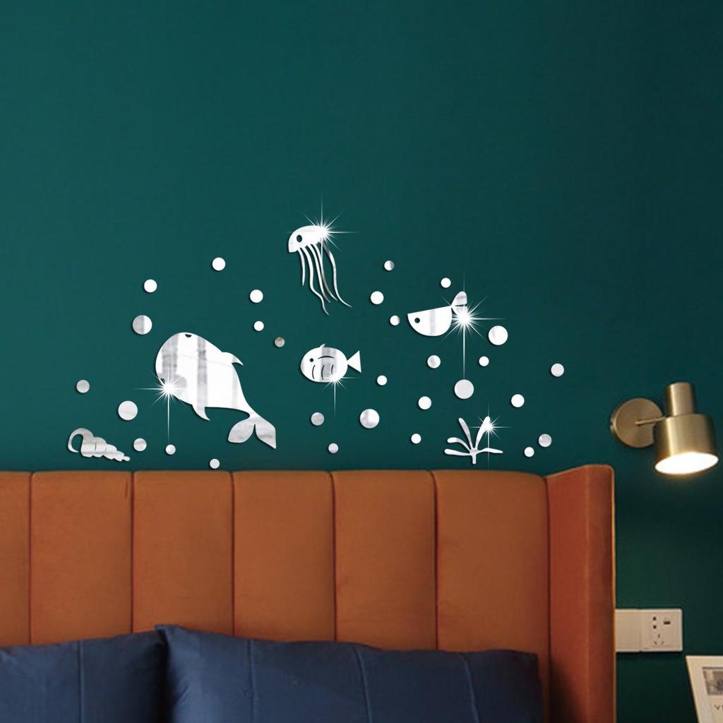 Акриловая наклейка на стену с изображением рыб в океане для украшения комнаты