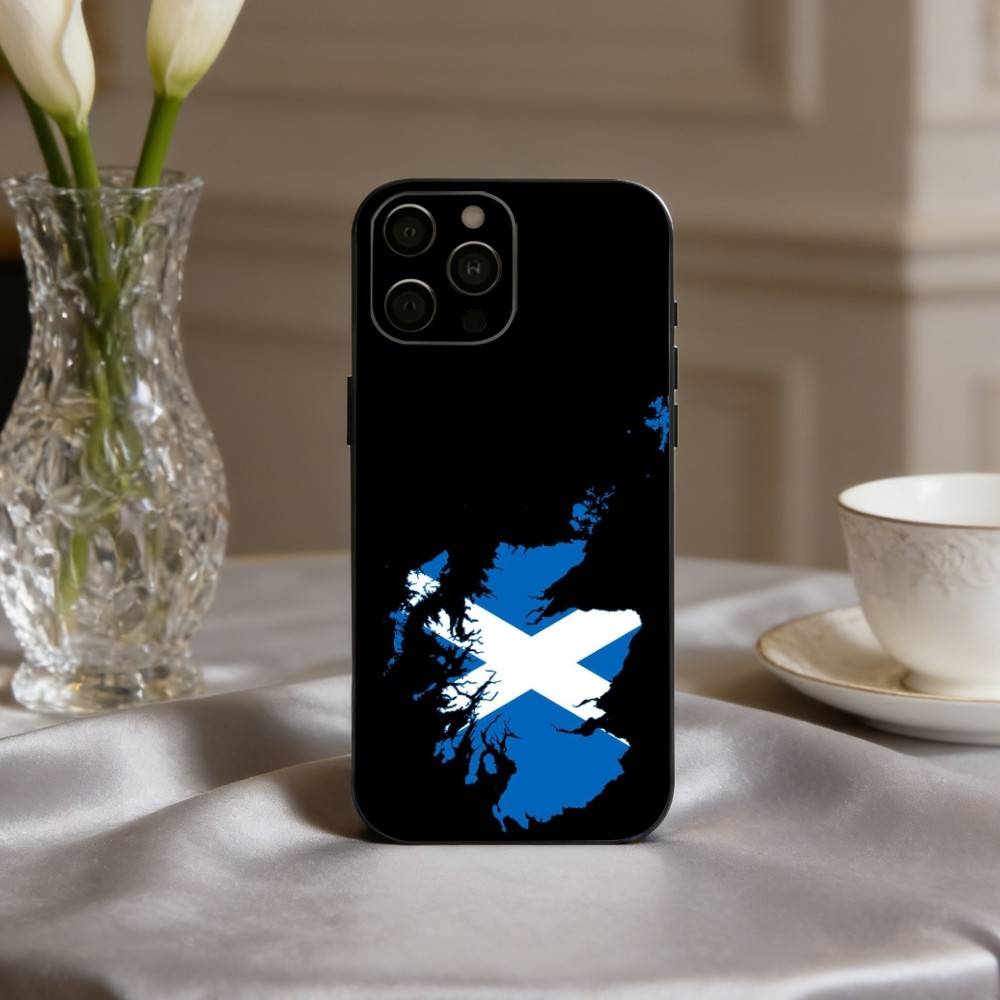 S-Шотландия S-Шотландский-H F-Флаг Чехол для телефона Для iPhone 17,16,15,14,13,12,11 Plus,Pro Max,XS,Мягкий Силиконовый Черный Чехол