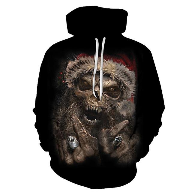 Men's Hoodie 3d Print, Horror Theme Hoodie Fashion Autumn and Winter Men's Sportswear