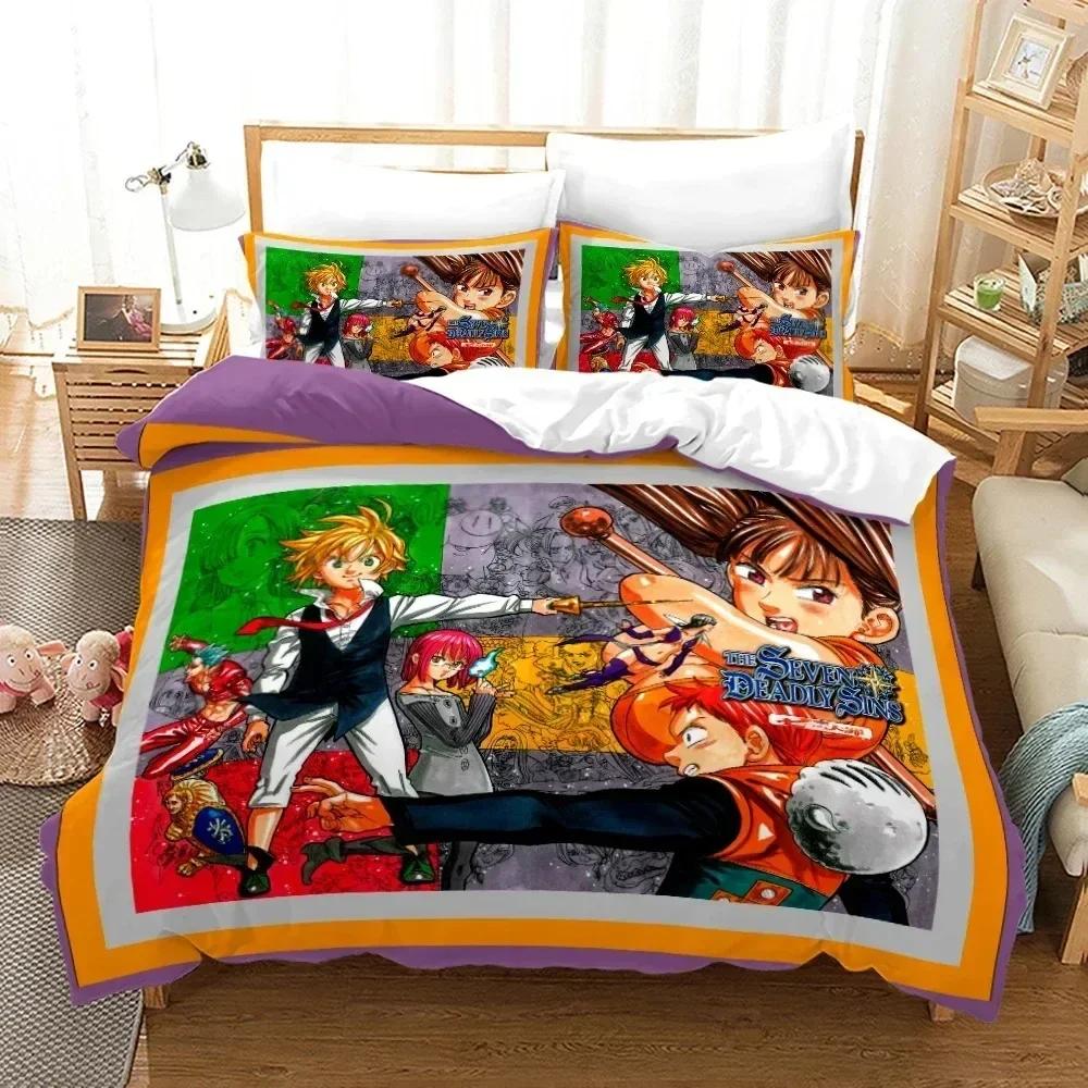 The Seven Deadly Sins Bedding Set Single Twin Full Queen King Size Bed Set Teenager Bedroom Duvet Cover Sets Bed Sheet