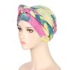 8 Colors New Fashion Braid Tie Dyed Multicolor Soft Muslim Hijab Turban Hat