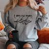 Я не человек Толстовка Фэнтези Читатель Футболка Женская Толстовка с Круглым Вырезом Графические Худи Пуловеры с Длинным Рукавом