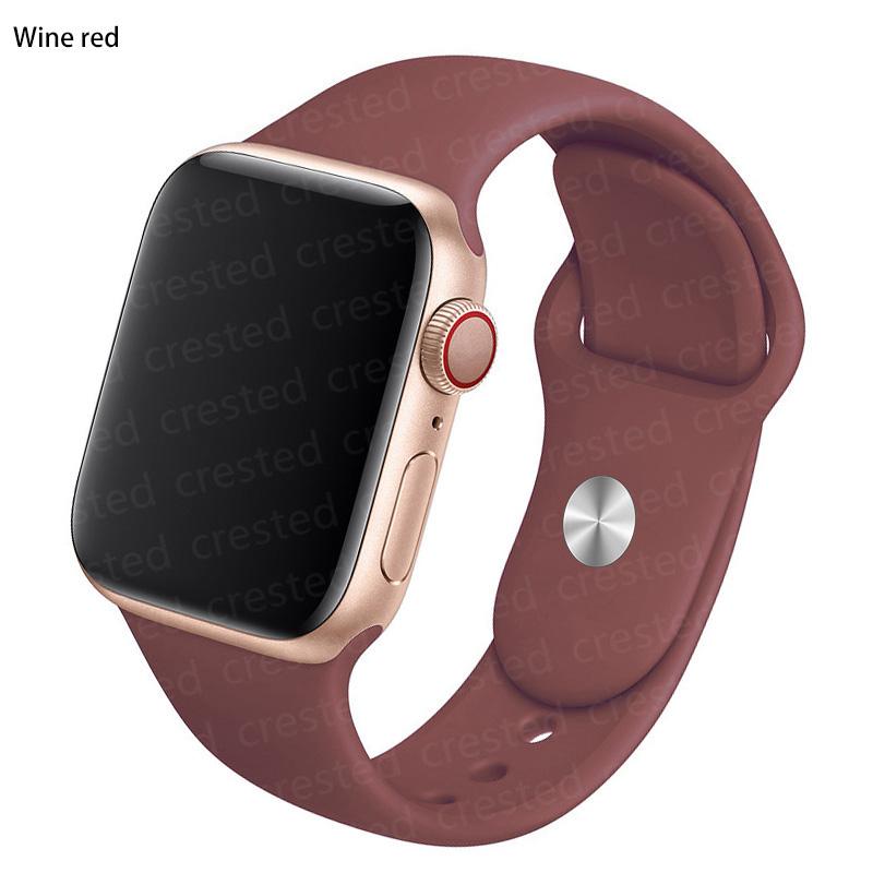 Силиконовый ремешок для Apple Watch Band 41 мм, 44 мм, 38 мм, 45 мм, 40 мм, 42 мм, дышащий ремешок для часов, браслет iWatch series 7, 6, 5, 4, 3, 2, 1