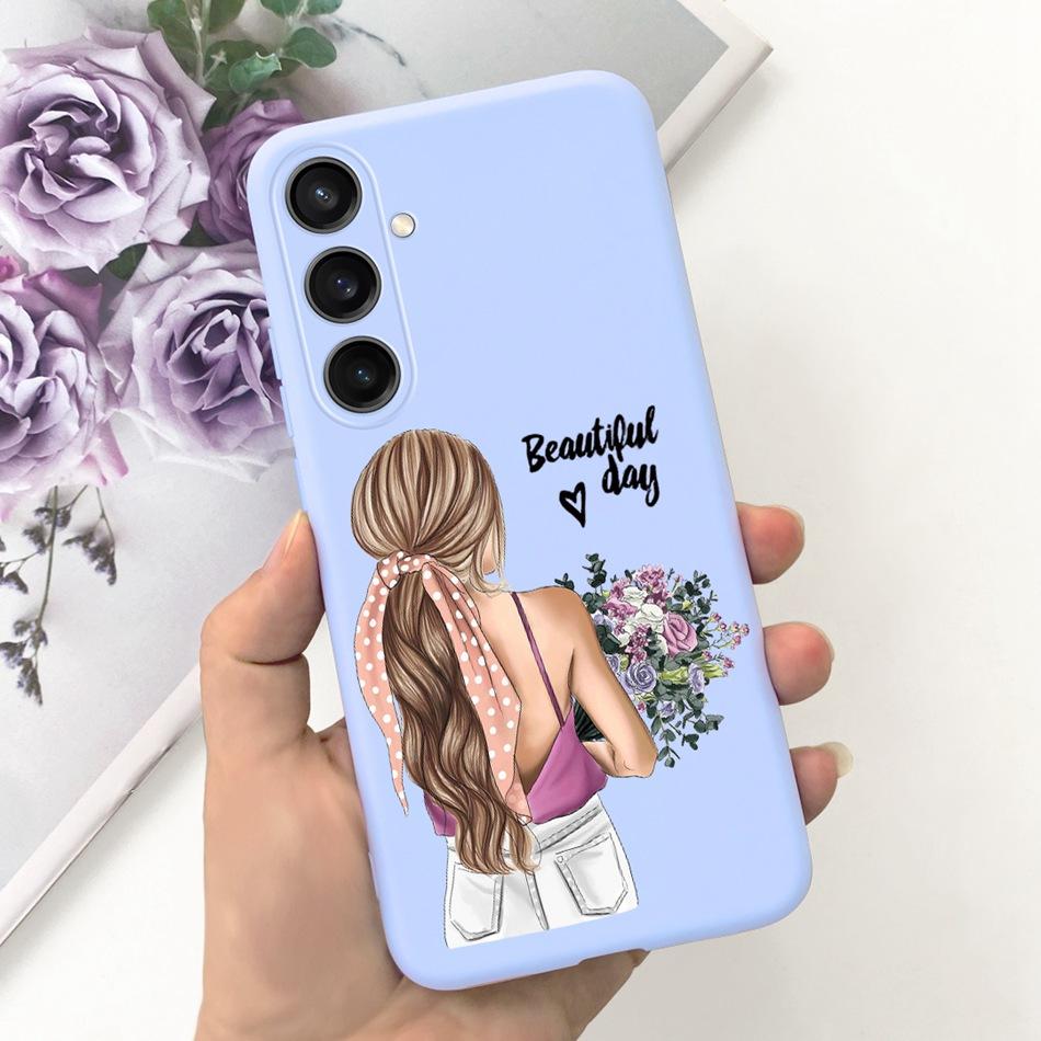 For Samsung Galaxy S23 FE Fashion Sunflower Butterfly Painted Case For Samsung S23FE 5G S 23fe SM-S711B Soft Silicon Jelly Cases
