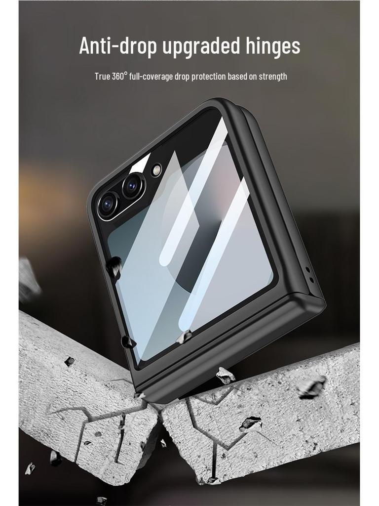 Ультратонкий складной чехол для телефона Samsung Z Flip 6 с большим окном и магнитной застежкой