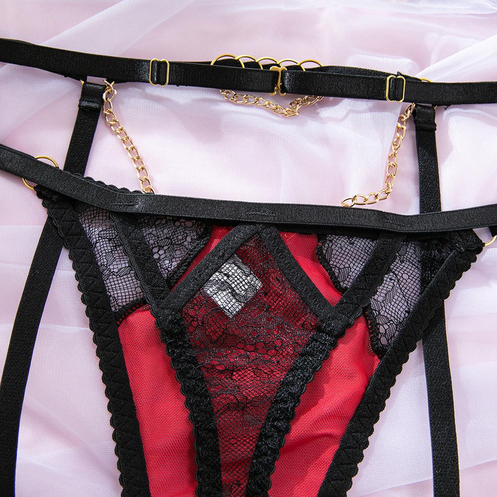 Autumn/Winter Color Block Lace Mesh Bra Set: Sexy & Stylish