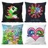 Puzzle Game B-Bubbles Bobble Pillow Case Anti-dustmite Pillowcase Invisible Zipper Silky Short Plush Sofa Cushion Cover