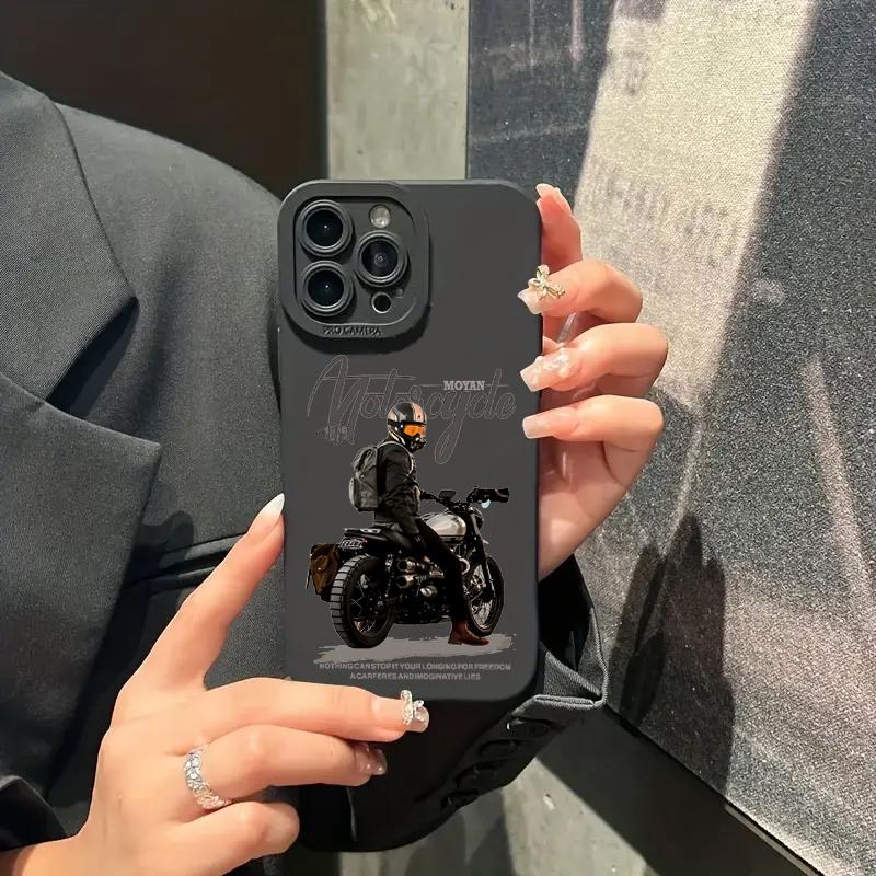 Trend Cool Biker чехол для телефона с изображением мотоцикла для iPhone 16 Pro Max 11 12 13 14 15 X XS XR 7 8 Plus SE 2020 16E силиконовый мягкий чехол