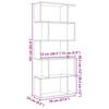 Room Divider Bookshelf 5 Tier Sonoma Oak Finish 70 x 24 x 161 cm
