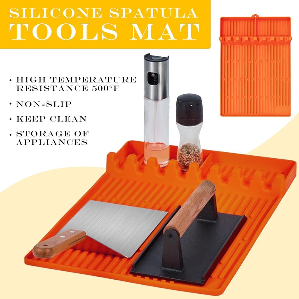 Silicone Mat for Blackstone, 16 * 11.5 In Food Grade Silicone Oven Tool Mat, Perfect Blackstone Grid Accessories.