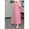 DX~~ New Drape Pleated Skirt Long Skirt Women's Early Spring New High-waisted Draped Skirt Spring and Autumn Color Skirt