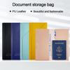 Portable Pu Leather Passport Cover Solid Color Light-weight Passport Holder Purse Bags Women