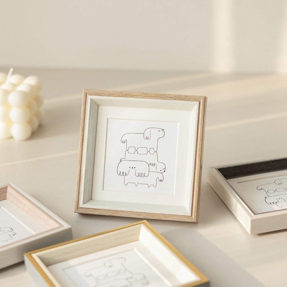 Square Desktop Picture Frame 10x10cm Photo Display Rack Exquisite Photo Frame Photo Showcase