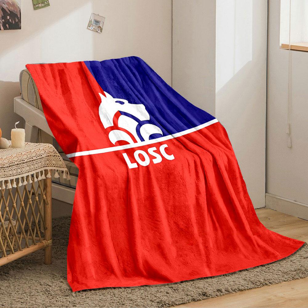 Dog Emblem Red Blue Blanket for all seasons blanket lunch break throw gift