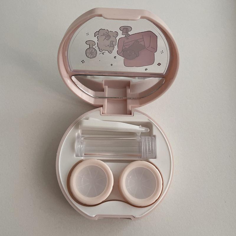 Ins Style Контактные линзы Уход Коробка Симпатичный Простой Футляр Для Хранения Контактных Линз Красота Ученик Контейнер Дорожный Набор