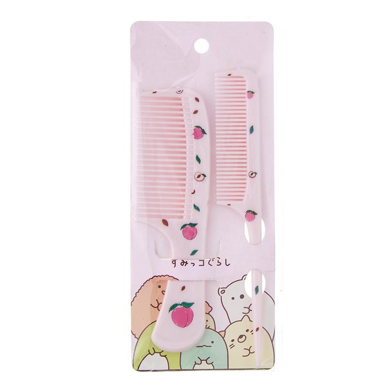 2 шт./компл., милая детская парикмахерская расческа, антистатическая расческа с заостренным хвостом для девочек, расческа для волос с клубникой и фруктами, детская расческа для волос