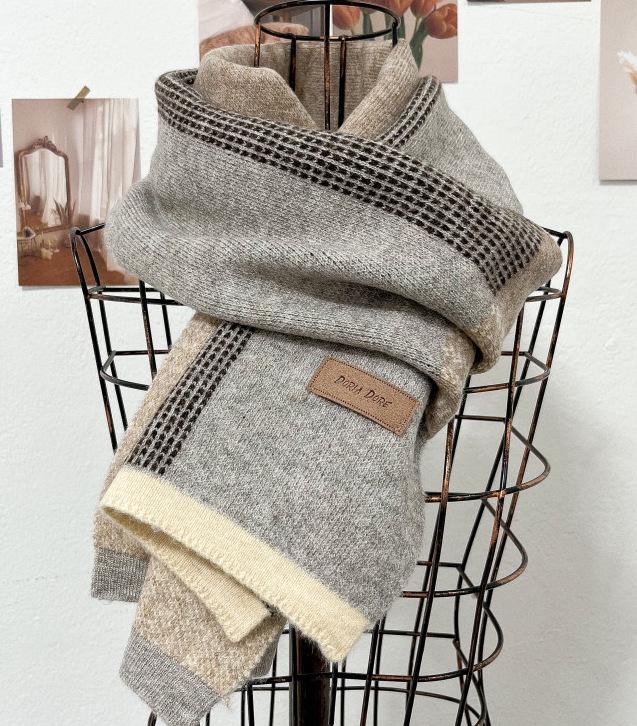 Women's Korean Style Knitted Scarf: Warm, Versatile, Neck Protection, Colorful, Decorative, Perfect for Autumn & Winter