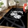 1Pc Street Art Dice Graffiti Rug, Office Carpet Indoor Outdoor Doormat, Non-Slip Soft, Living Room, Christmas Halloween Gift M92942