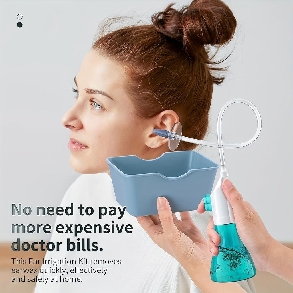 1pc Ear Wax Removal Tool Kit With 17.53 Cm Irrigation Syringe And 10 Tips, Manual Ear Cleaning System For Safe And Effective Wax Buildup Removal