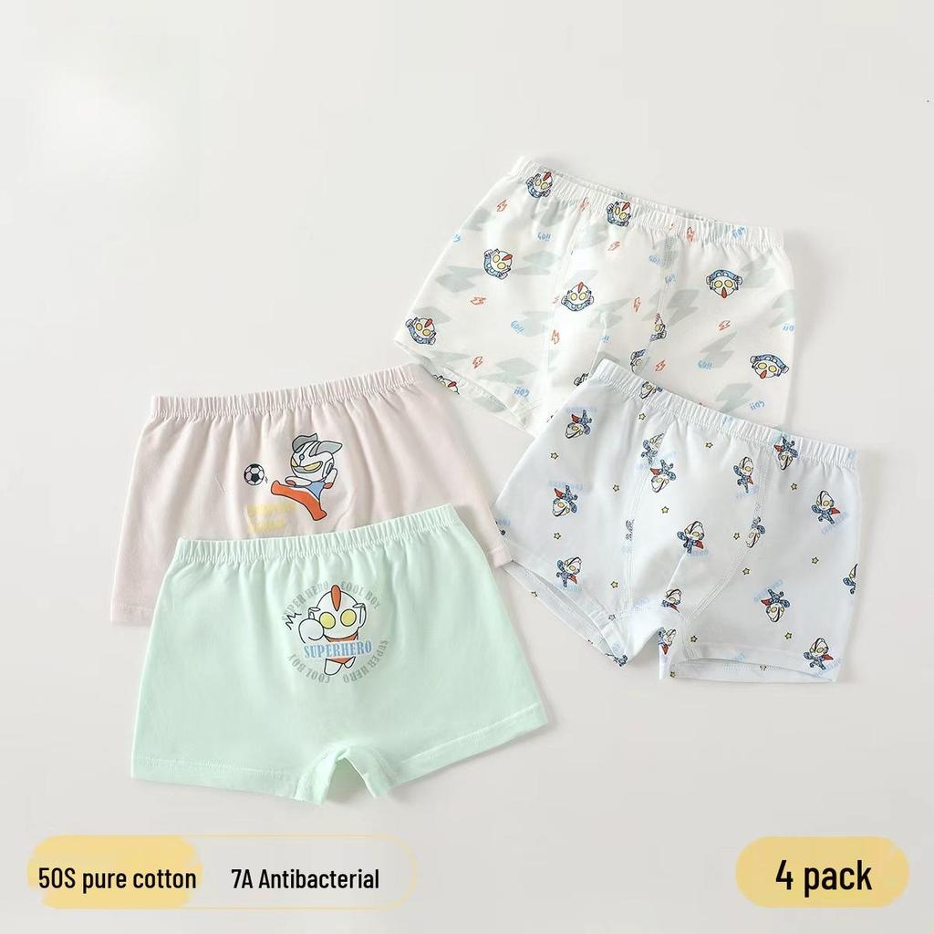 Girls' Antibacterial Cotton Boxer Briefs - Comfortable, A-Grade, No Fluorescent