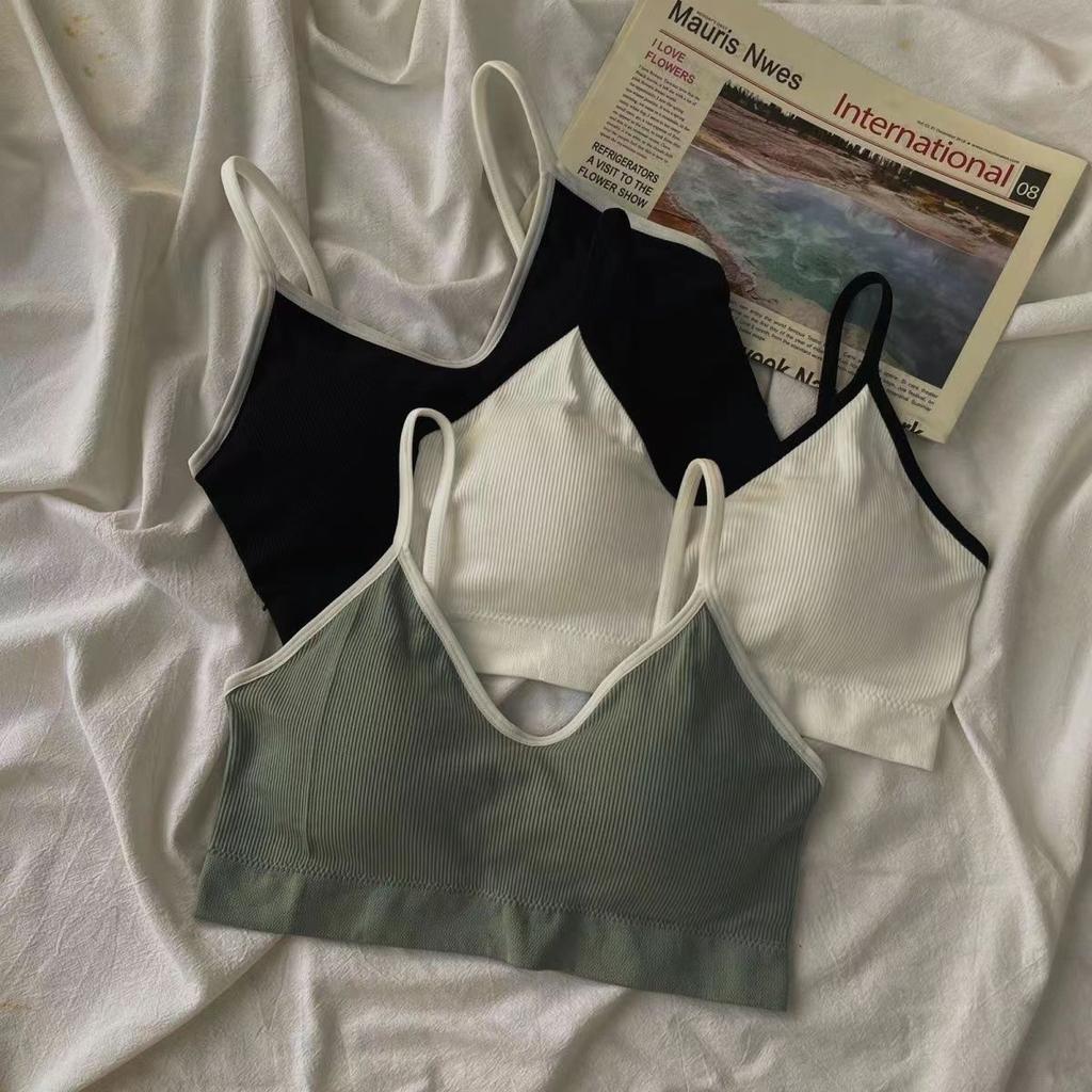 Женский студенческий бюстье без застежки с фиксированной чашкой, поддерживающий и предотвращающий отвисание, для ношения как внутри, так и снаружи.