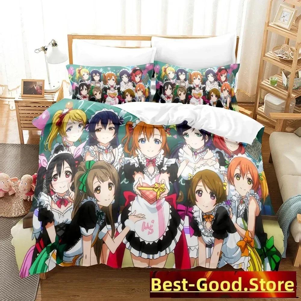 3D The Love Live Bedding Sets Duvet Cover Set With Pillowcase Twin Full Queen King Bedclothes Bed Linen Customizable