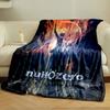 Fiery Warrior with Lantern Art for all seasons blanket lunch break throw gift