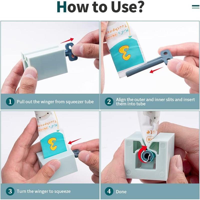 3 шт. выдавливатель зубной пасты, выдавливатель зубной пасты в виде вращающегося тюбика с матовыми ручками, подставка для держателя зубной пасты, органайзер для ванной комнаты