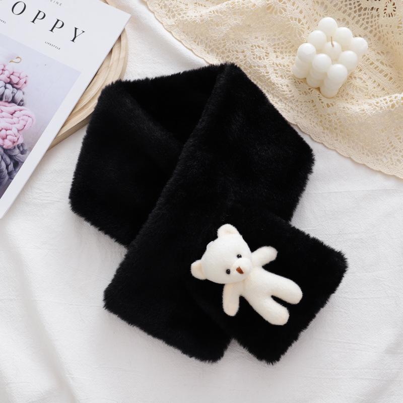 Плюшевый шарф в корейском стиле «Феникс» — милый, толстый, теплый, искусственный мех кролика, универсальная зимняя защита шеи