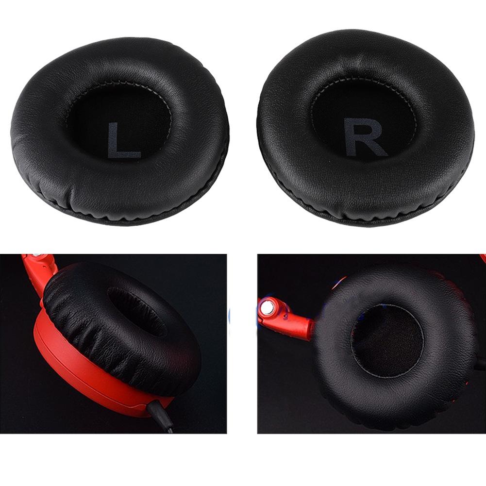 2pcs 80mm Universal Replacement Ear Pad Cushion with L R Mark for Earphone Headset