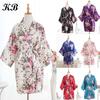 KoB Women Sexy Cherry Blossom Kimono Dressing Gown Bath Robe Lingerie Nightdress
