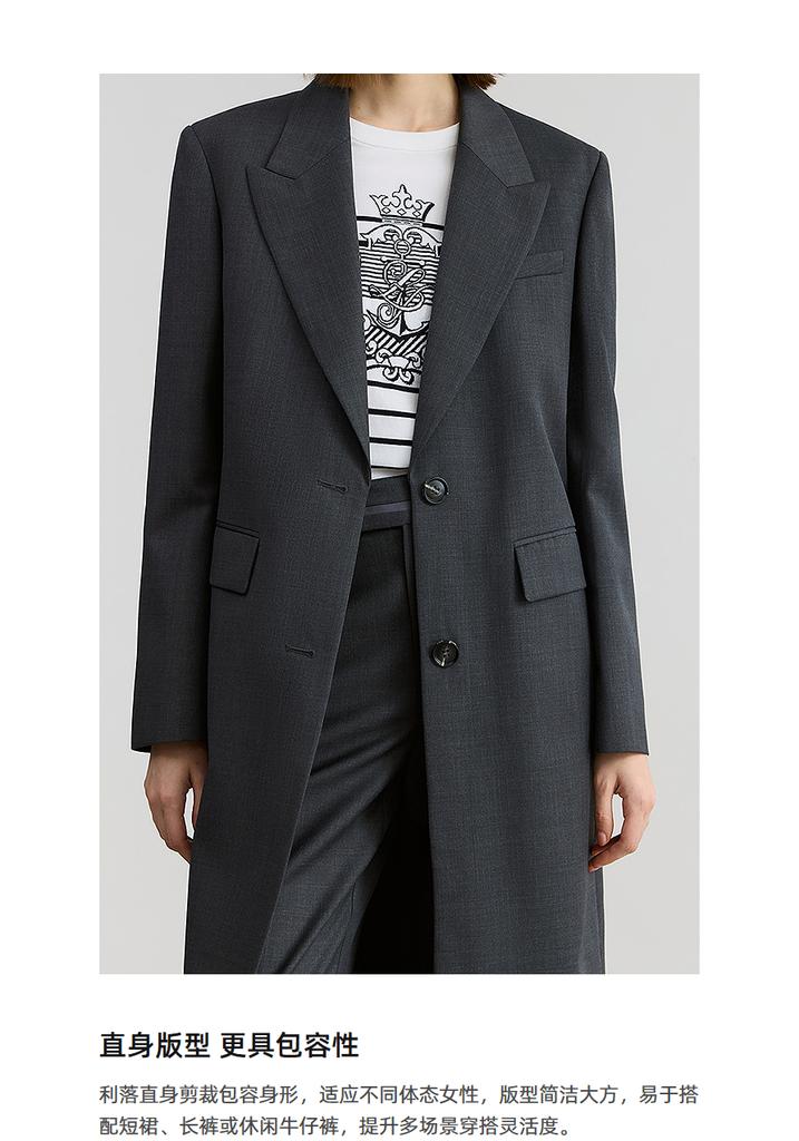 LILY wool containing vintage style long suit