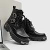 Men's punk Martin boots spring and autumn heightening platform short boots tooling boots