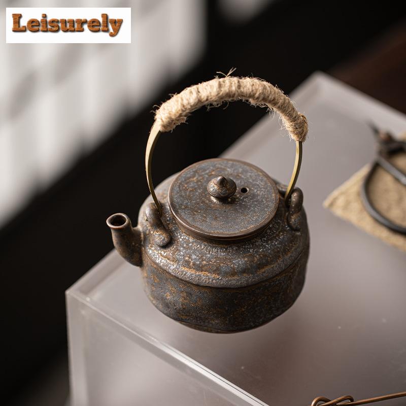 Японская печь для замены позолоченного железного глазури чайник для чайника Бутик подъемный горшок для дома чайник для кунг-фу чайная утварь украшения