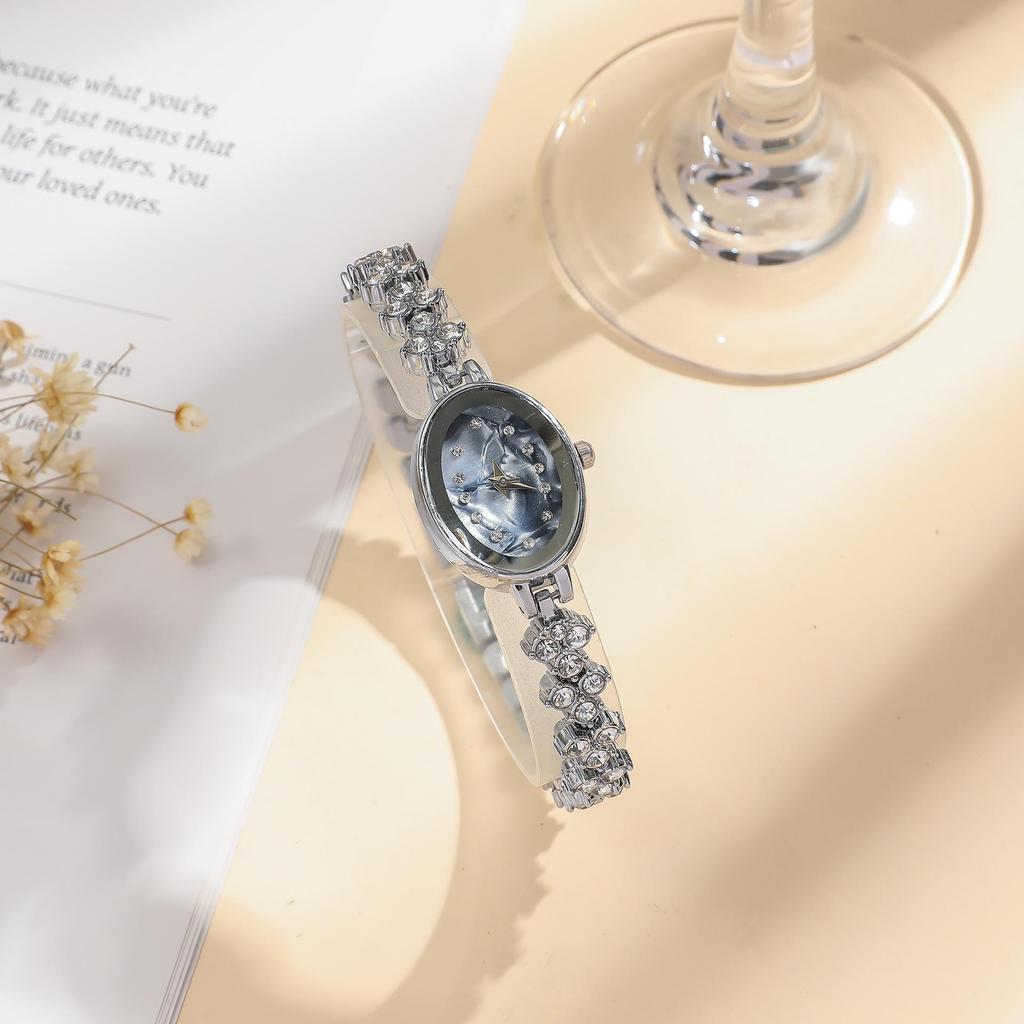 Шикарные компактные женские кварцевые часы с бриллиантами