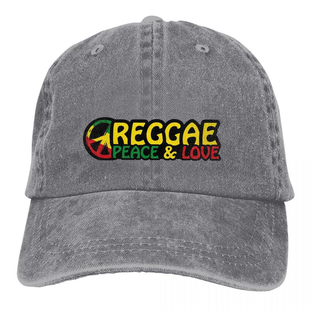 Reggae Music Peace And Love With Peace Symbol Baseball Caps Peaked Cap Rasta Flag Lion Sun Shade Hats for Unisex Women