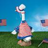 Костюм гуся на крыльце 4 июля, День независимости, красный, белый, синий патриотический костюм гуся для статуи гуся 20"/27"