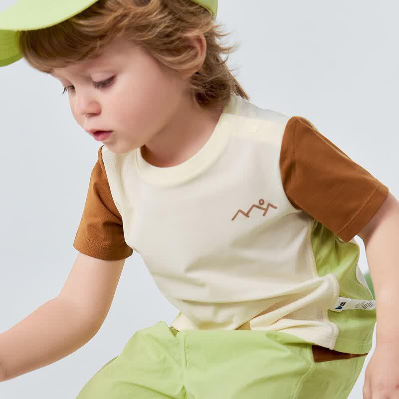 Minibala Boys' Quick-Dry Color-Blocked Short Set