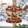 Rhinestone Painting Suncatcher Kit Christmas Kit, DIY Faux Pearl Art Ornament Craft Crafts for Adults Beginner, Acrylic Xmas Handmade Ornaments