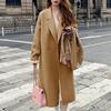 Autumn Winter Retro Loose Female Overcoat Ladies Windbreak Women's Coat Double-Breasted Loose Long Trench Coat