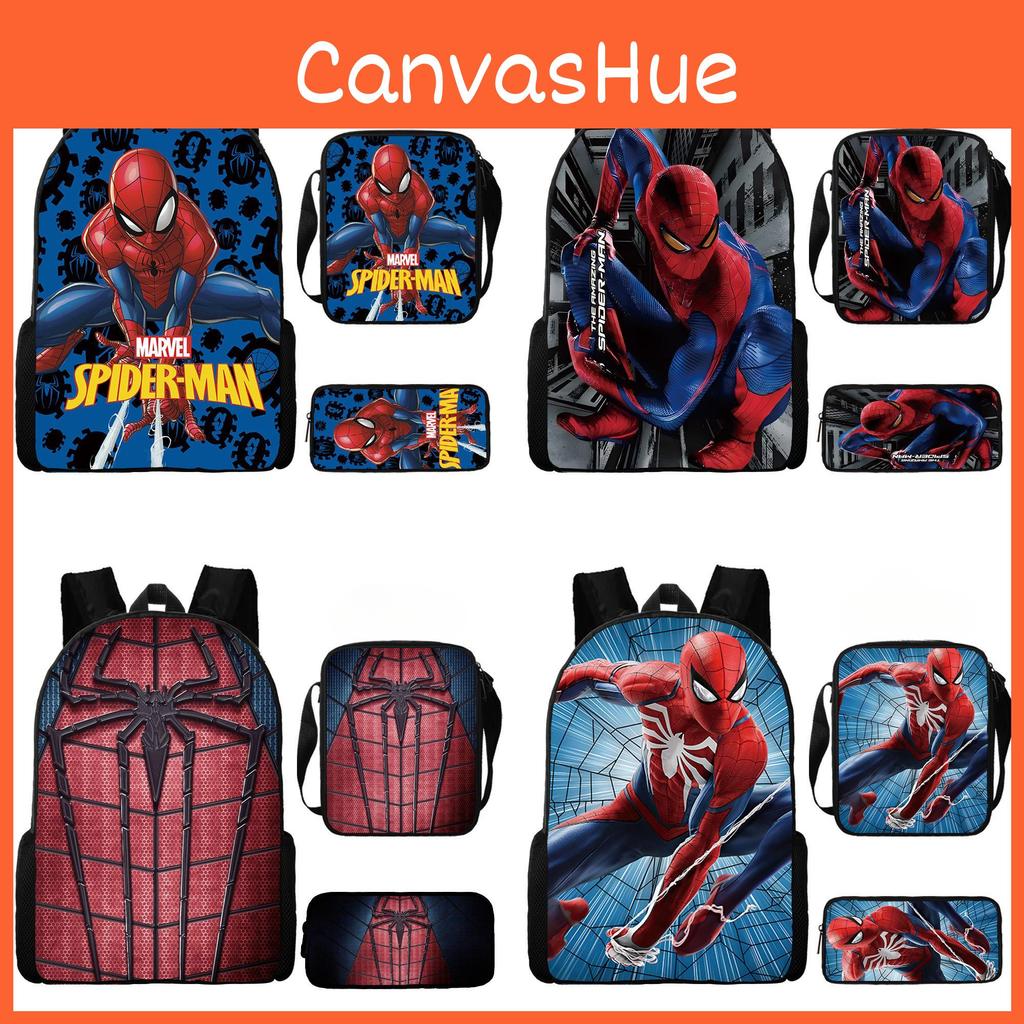 Backpack Cartoon Printed Schoolbag Pencil Bag Shoulder Bag