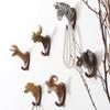 Американский стиль Креативный крючок для подвешивания AnimalHead Прочный бесшовный крючок для липкой ленты Декоративная вешалка для ключей Настенный домашний крючок