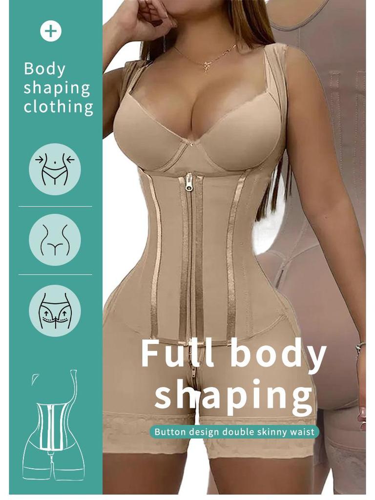 European & American Mesh Abdomen Control Bodysuit - Adjustable Postpartum Shaping Cincher for Women