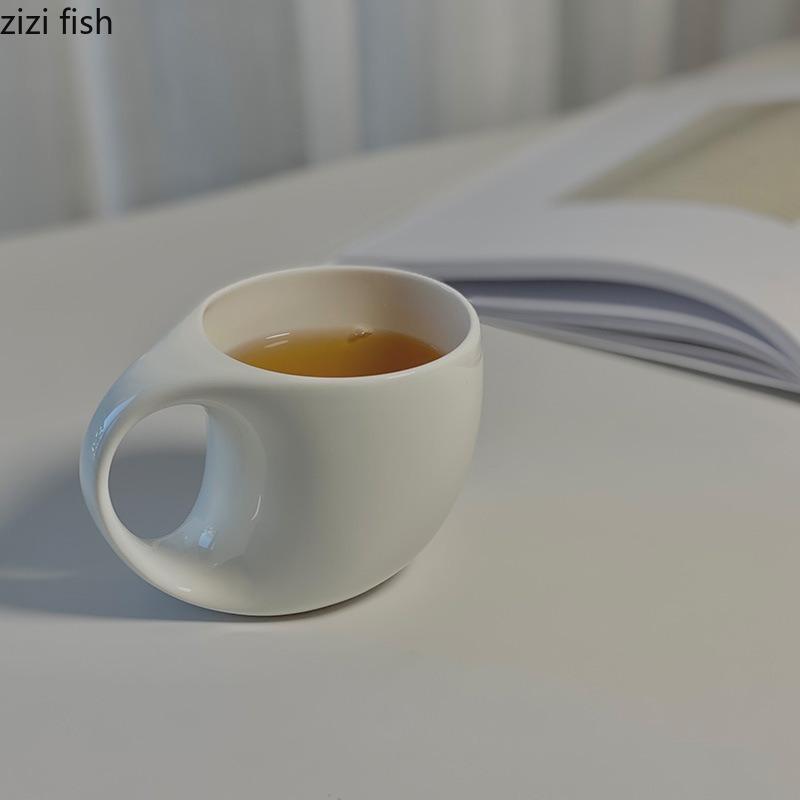 White Ceramic Coffee Cup Milk Tea Cups Water Cup Afternoon Tea Cup Milk Mugs Coffee Mugs Tea Mugs Drinkware Juice Cups Teacup