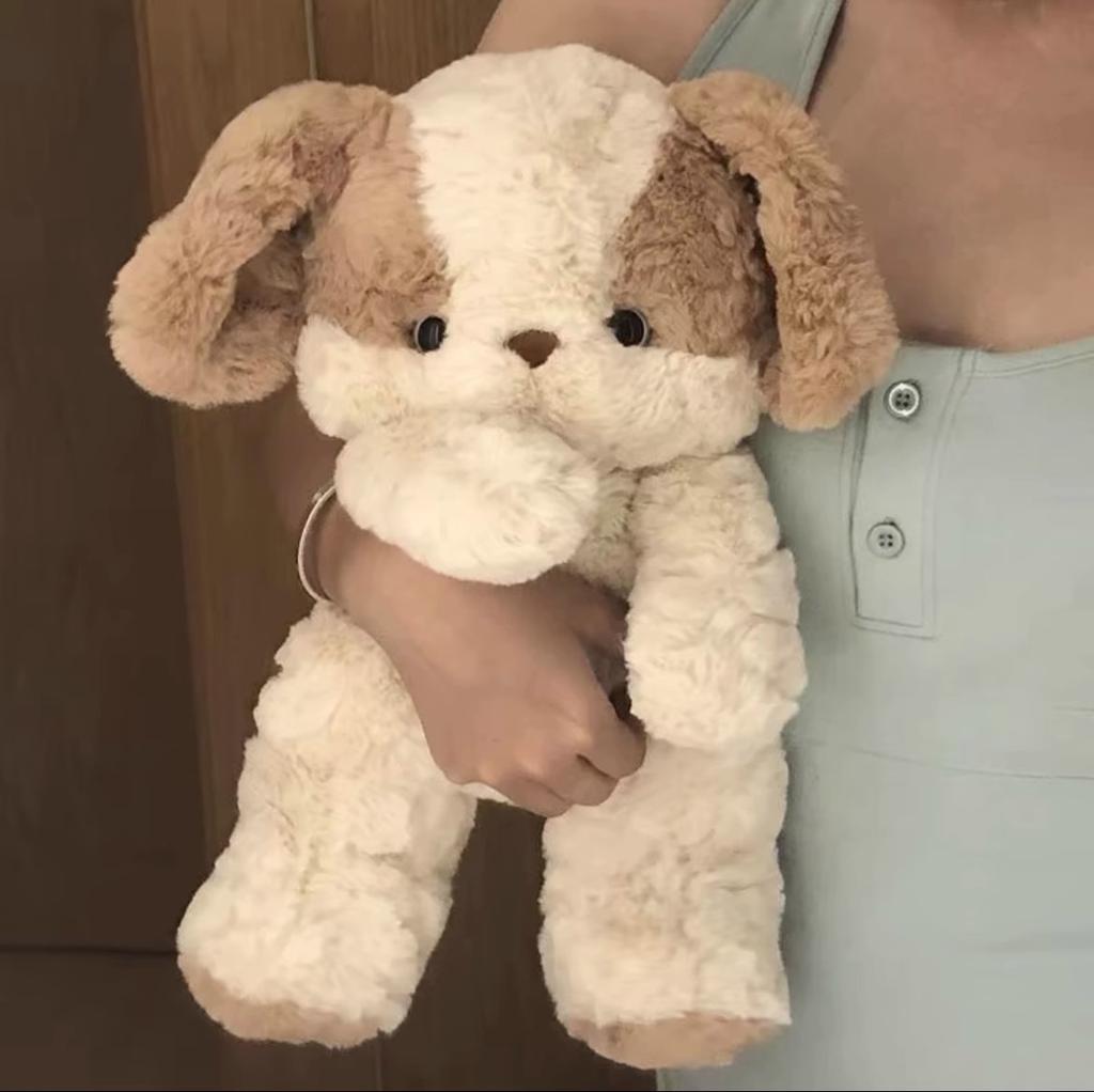 Promotional Gift Stuffed Animals Plush Toy Good Night Puppy Doll Pillow Cute Sleeping Doll Birthday for Girlfriend