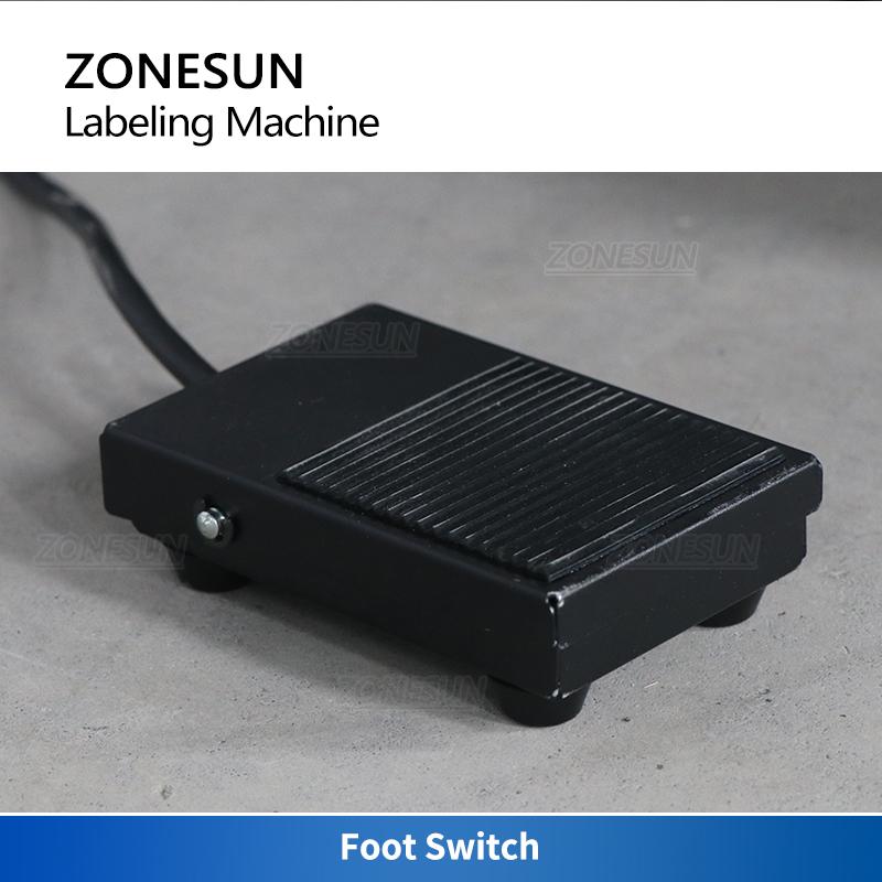 ZONESUN Full Circle Labeling Machine Semi-automatic Custom Hexagon Jar Round Glass Plastic Square Bottles Packaging ZS-TB805B