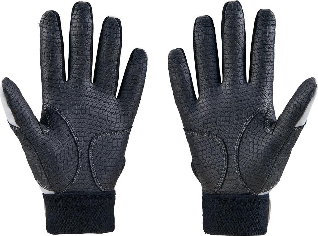 ZETT Impact Z Baseball Batting General Silver x Black Size L Gloves, Ambidextrous, Use, (1319), (BG19202B)